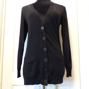 Banana Republic Silk Blend Cardigan in Black